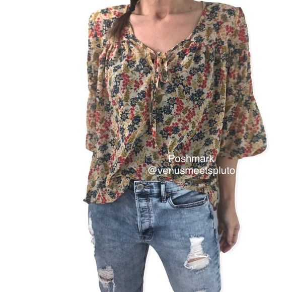 Urban Outfitters Tops - UO Pins and Needles floral top boho sheer top M